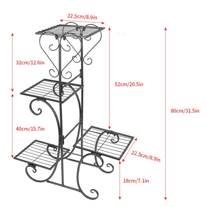 New 4 Tier Metal Flower Holder – Indoor Plant Stand for Home & Office PL130 - with | Sold by Uncle Wiener's Wholesale