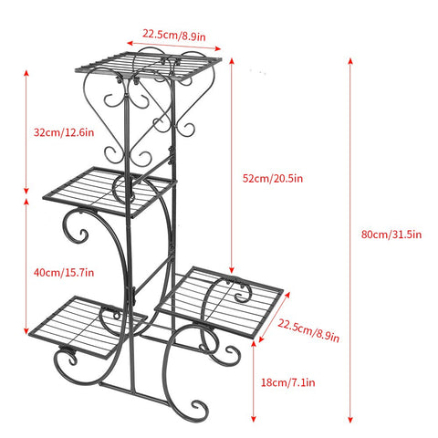 New 4 Tier Metal Flower Holder – Indoor Plant Stand for Home & Office PL130 - with | Sold by Uncle Wiener's Wholesale