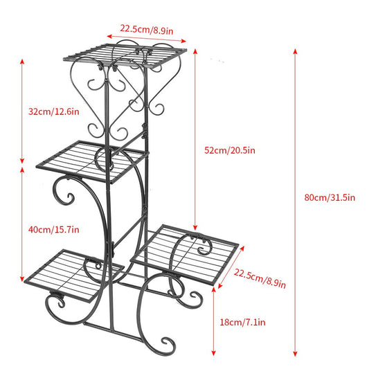 New 4 Tier Metal Flower Holder – Indoor Plant Stand for Home & Office PL130 - with | Sold by Uncle Wiener's Wholesale