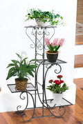 New 4 Tier Metal Flower Holder – Indoor Plant Stand for Home & Office PL130 - with | Sold by Uncle Wiener's Wholesale