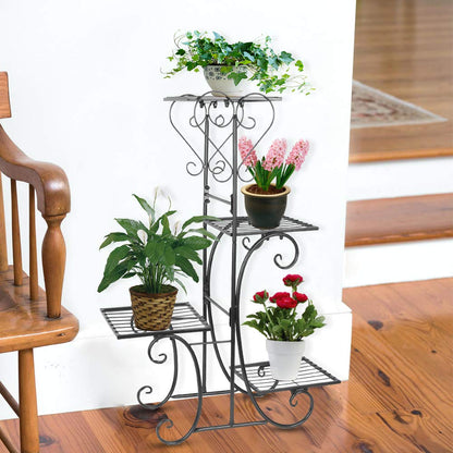 New 4 Tier Metal Flower Holder – Indoor Plant Stand for Home & Office PL130 - with | Sold by Uncle Wiener's Wholesale