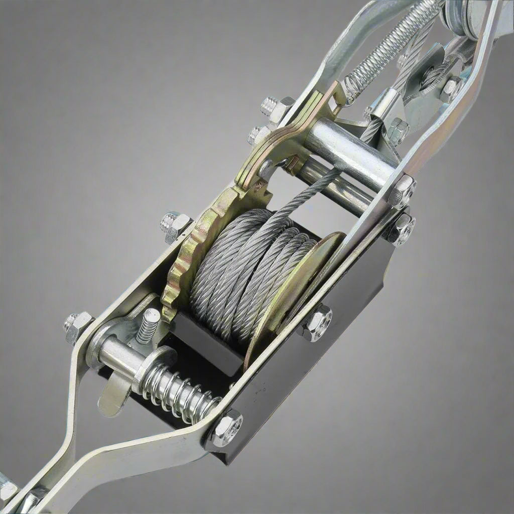 4 Ton Hand Puller Winch with Dual Ratcheting Cable
Heavy-Duty Come-Along Cable Block Tool Hook Closeup
Manual Cable Puller Tool with Steel Handle – 8000 lbs Capacity