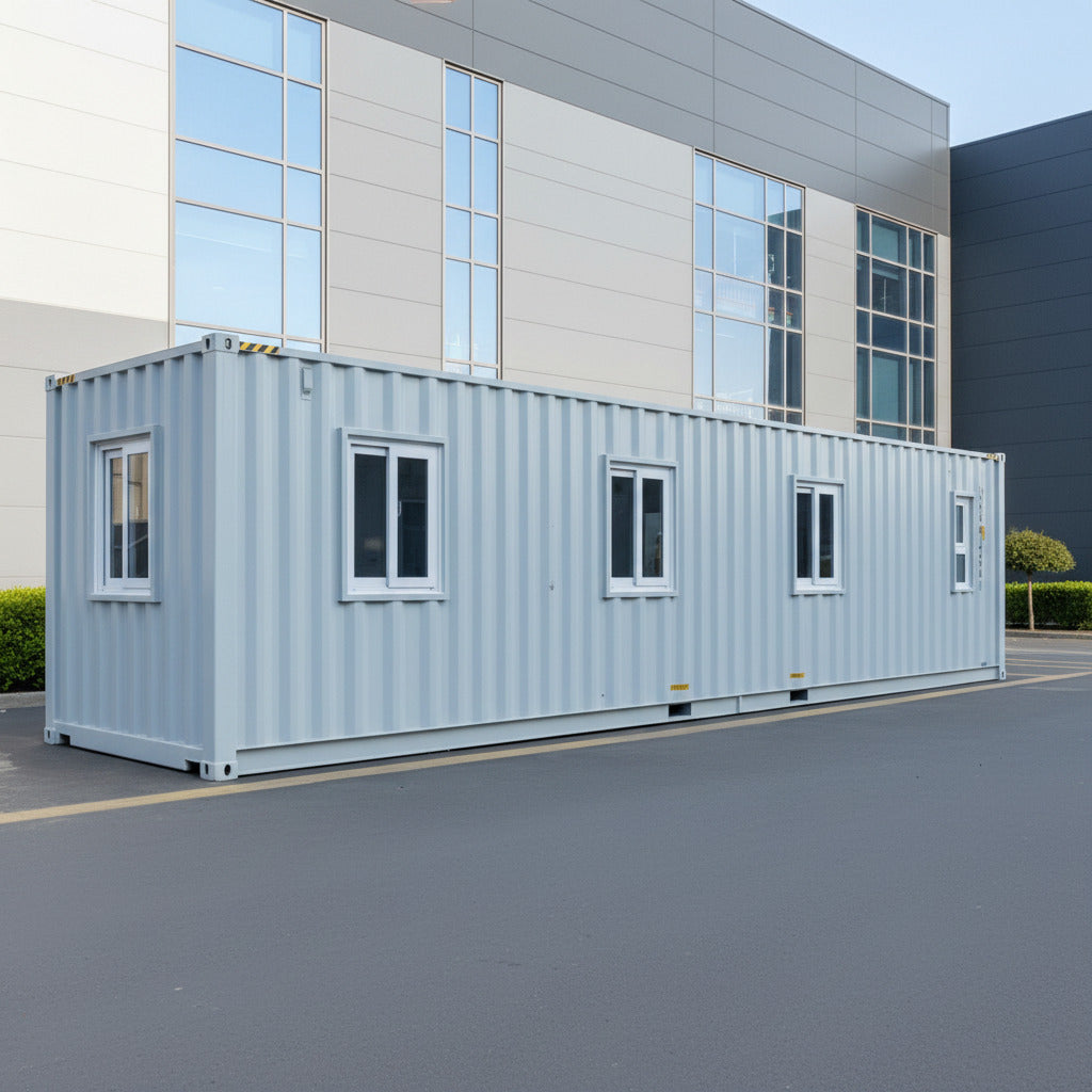 40 FT Insulated Mobile Office Cabin – Off-Grid Shipping Container Work ...