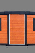 Corner angle of mobile container house with double-pane windows