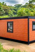 Exterior view of 40ft mobile folding prefab house

Interior layout of 3 bedroom modular container home

Compact modern prefab kitchen in container home

Deployment of foldable prefab house with off-grid setup