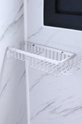 Compact bathroom sink with modern fixture and window