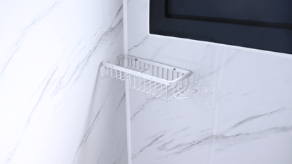 Compact bathroom sink with modern fixture and window