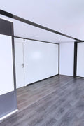 Perspective view of full living space in mobile modular home