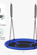 New 40 Inch Saucer Tree Swing for Kids – 700 lb Capacity with Hanging Kit, Blue & Black – M18A002 - with | Sold by Uncle Wiener's Wholesale
