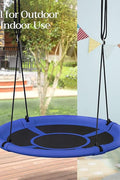 New 40 Inch Saucer Tree Swing for Kids – 700 lb Capacity with Hanging Kit, Blue & Black – M18A002 - with | Sold by Uncle Wiener's Wholesale