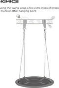 New 40 Inch Saucer Tree Swing for Kids – 700 lb Capacity with Hanging Kit, Blue & Black – M18A002 - with | Sold by Uncle Wiener's Wholesale