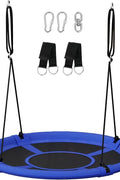 New 40 Inch Saucer Tree Swing for Kids – 700 lb Capacity with Hanging Kit, Blue & Black – M18A002 - with | Sold by Uncle Wiener's Wholesale