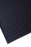 Diamond Rubber Flooring Roll Installed in Garage – Black Non-Slip Surface

Heavy-Duty Rubber Flooring Texture – Diamond Pattern Close-Up

Garage or Gym Flooring Roll – Industrial Rubber Mat

Industrial Rubber Roll Mat – 40 SQFT and 125 SQFT Options Available