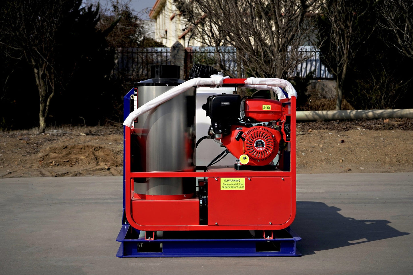 NEW 4000 PSI HOT WATER PRESSURE WASHER & 300 GAL TANK | SKU: 5302023 - with | Sold by Uncle Wiener's Wholesale