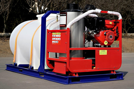 NEW 4000 PSI HOT WATER PRESSURE WASHER & 300 GAL TANK | SKU: 5302023 - with | Sold by Uncle Wiener's Wholesale