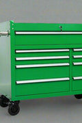 42" 9 - Drawer Rolling Tool Bench – Heavy - Duty Garage Cabinet - with Emerald JD Green