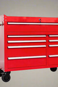 42" 9 - Drawer Rolling Tool Bench – Heavy - Duty Garage Cabinet - with Olive Green