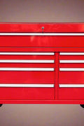 42" 9 - Drawer Rolling Tool Bench – Heavy - Duty Garage Cabinet - with Olive Green