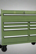 42" 9 - Drawer Rolling Tool Bench – Heavy - Duty Garage Cabinet - with Orange