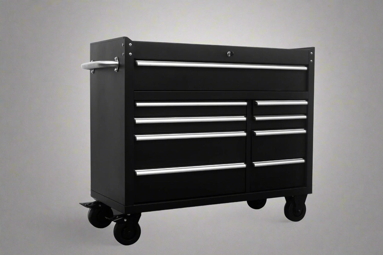 Heavy-Duty Tool Chest with Locking Drawers – Rear View