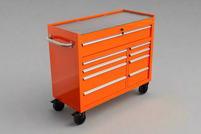 42" 9 - Drawer Rolling Tool Bench – Heavy - Duty Garage Cabinet - with Emerald JD Green