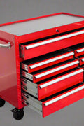 42" 9 - Drawer Rolling Tool Bench – Heavy - Duty Garage Cabinet - with Red