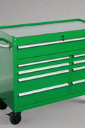 42" 9 - Drawer Rolling Tool Bench – Heavy - Duty Garage Cabinet - with Emerald JD Green