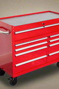 42" 9 - Drawer Rolling Tool Bench – Heavy - Duty Garage Cabinet - with Olive Green