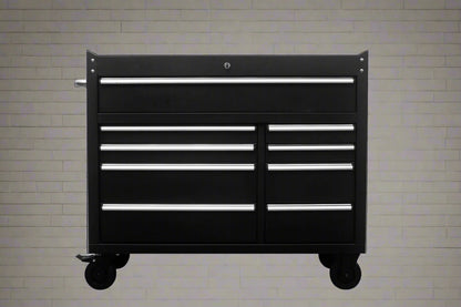 42" 9 - Drawer Rolling Tool Bench – Heavy - Duty Garage Cabinet - with Black
