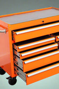 42" 9 - Drawer Rolling Tool Bench – Heavy - Duty Garage Cabinet - with Orange