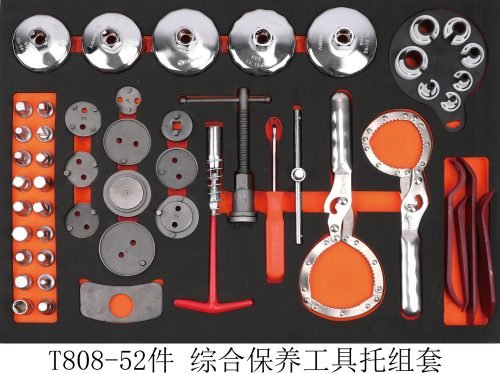 Front view of 421-piece mechanic tool cabinet with drawers

Drawer open showing organized socket tray

Tool tray with wrenches and pliers inside cabinet

Rolling steel tool cabinet with side handle

Heavy-duty mechanic tool trolley with casters