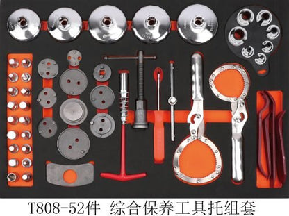 Front view of 421-piece mechanic tool cabinet with drawers

Drawer open showing organized socket tray

Tool tray with wrenches and pliers inside cabinet

Rolling steel tool cabinet with side handle

Heavy-duty mechanic tool trolley with casters