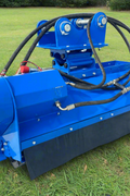 43-inch Excavator Flail Mower Attachment – Blue heavy-duty brush cutter for CAT307/308 and 3–8 ton excavators