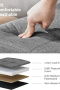 New 43 - Inch Folding Storage Bench – Gray Ottoman with Padded Seat & Footrest for Bedroom or Entryway ULSF77K - with | Sold by Uncle Wiener's Wholesale