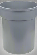 44 Gallon Gray Trash Can with Lid – Heavy-Duty Plastic Outdoor Bin