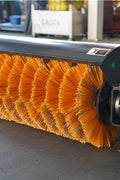 44-Inch Hydraulic Rotary Broom Sweeper Attached to Mini Skid Steer

Close-Up View of Nylon and Metal Brush Sections on Broom Sweeper

Side Profile of MSAB1120 Skid Steer Sweeper Attachment

Top View of Skid Steer Angle Broom with Quick Attach Mount

Brush Section and Hydraulic Motor Detail – Mini Skid Broom Sweeper