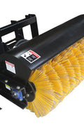 44-Inch Hydraulic Rotary Broom Sweeper Attached to Mini Skid Steer

Close-Up View of Nylon and Metal Brush Sections on Broom Sweeper

Side Profile of MSAB1120 Skid Steer Sweeper Attachment

Top View of Skid Steer Angle Broom with Quick Attach Mount

Brush Section and Hydraulic Motor Detail – Mini Skid Broom Sweeper