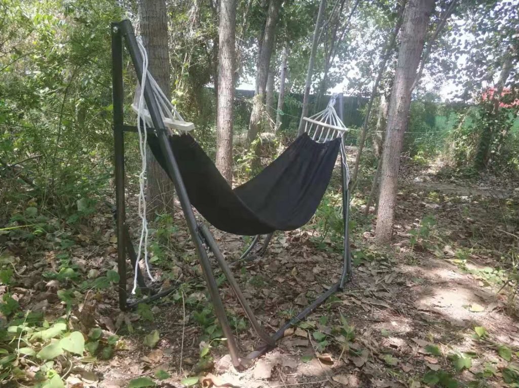 New 440lbs Capacity Hammock with Heavy - Duty Metal Stand – Portable Indoor/Outdoor Use 527BHS - with Gray | Sold by Uncle Wiener's Wholesale
