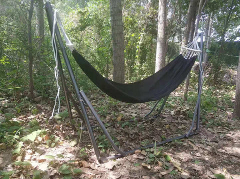 New 440lbs Capacity Hammock with Heavy - Duty Metal Stand – Portable Indoor/Outdoor Use 527BHS - with Gray | Sold by Uncle Wiener's Wholesale