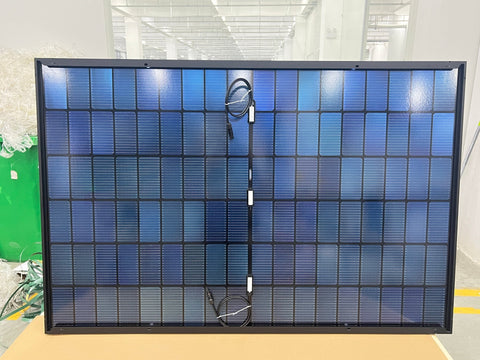 Front view of 440W bifacial solar panel with dual glass

All-black high-efficiency solar panel for residential rooftops

440W solar panel with monocrystalline silicon cells

Bifacial solar panel with MC4 connectors

Backside view of dual glass solar module for off-grid use