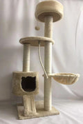 45-inch cream cat tree with scratching posts and condos

Multi-level cat tower with sisal rope posts

Cat furniture with platforms and hideouts