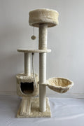 45-inch cream cat tree with scratching posts and condos

Multi-level cat tower with sisal rope posts

Cat furniture with platforms and hideouts