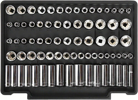450-piece mechanics tool set with black heavy-duty case
Mechanics socket set tools organized in carry box
Automotive tool kit with labeled compartments
Full mechanics toolkit for car and garage repair
Top-down view of 450-piece tool collection in case