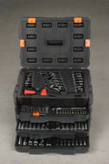 450-piece mechanics tool set with black heavy-duty case
Mechanics socket set tools organized in carry box
Automotive tool kit with labeled compartments
Full mechanics toolkit for car and garage repair
Top-down view of 450-piece tool collection in case
