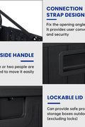 New 450L HDPE Outdoor Storage Box with Hinged Lid – All - Weather Deck Box | SKU: AMPBS99 - with | Sold by Uncle Wiener's Wholesale