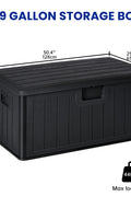 New 450L HDPE Outdoor Storage Box with Hinged Lid – All - Weather Deck Box | SKU: AMPBS99 - with | Sold by Uncle Wiener's Wholesale