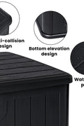 New 450L HDPE Outdoor Storage Box with Hinged Lid – All - Weather Deck Box | SKU: AMPBS99 - with | Sold by Uncle Wiener's Wholesale