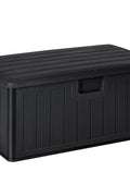 New 450L HDPE Outdoor Storage Box with Hinged Lid – All - Weather Deck Box | SKU: AMPBS99 - with | Sold by Uncle Wiener's Wholesale