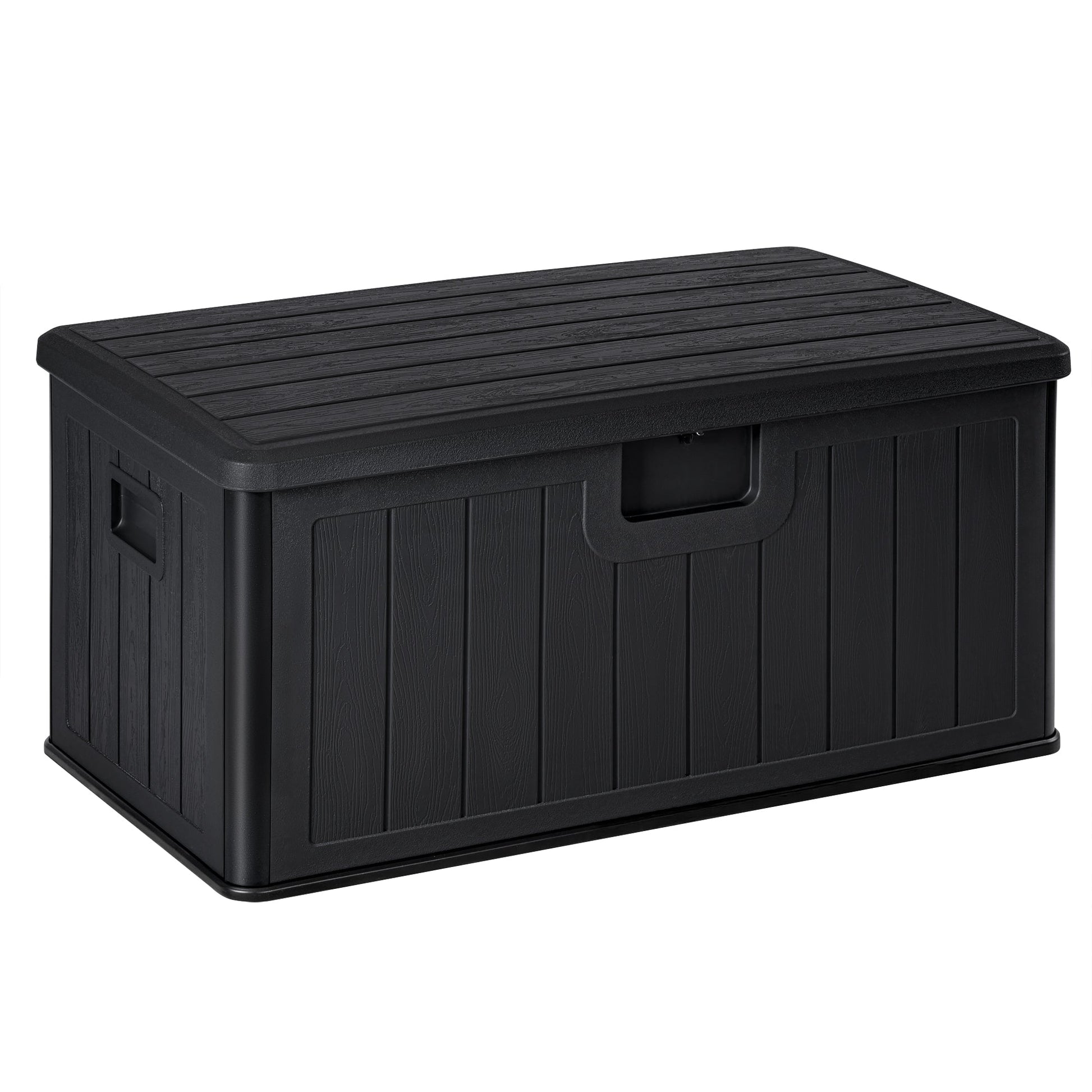 New 450L HDPE Outdoor Storage Box with Hinged Lid – All - Weather Deck Box | SKU: AMPBS99 - with | Sold by Uncle Wiener's Wholesale