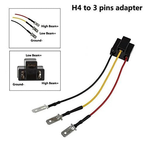 Wiring guide for plug-and-play 3-prong LED headlight connection setup
